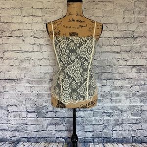 Cream Lace Top